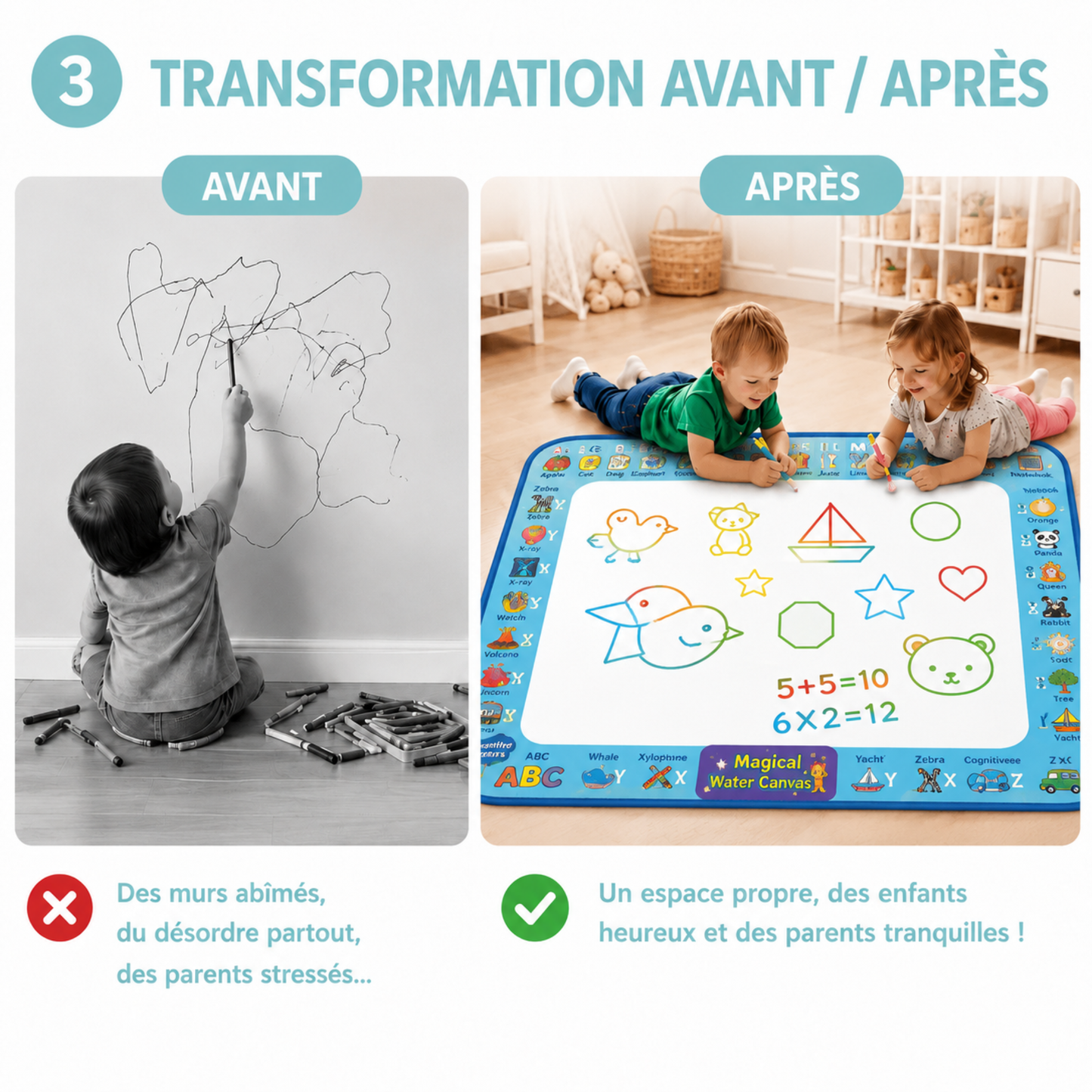 Tapis magique avec son kit créative complet
